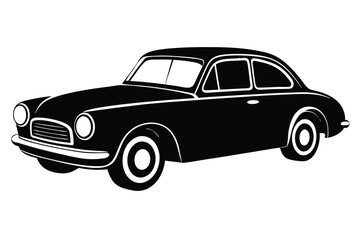 hotrod classic car vector graphic. american vintage hot rods car silhouette vector. EPS File