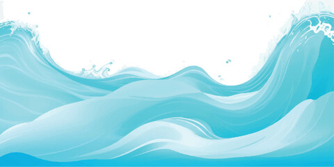 Transparent abstract soft green and blue abstract water color ocean wave texture background. Banner Graphic Resource as background for ocean wave and water wave abstract graphics	
