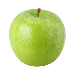 green apple isolated, fresh green apple, transparent PNG, PNG format, cut out