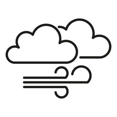 weather icon design with outline style