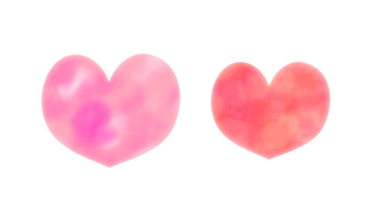  水彩画風のハートイラスト