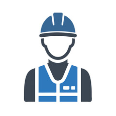 Construction Worker Icon for Safety Vector Design.