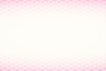 青海波柄背景ピンク