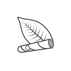 icon of cigar and tobacco, vector art.