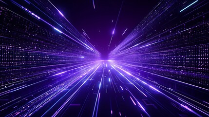 Naklejka premium Abstract Digital Background with Light Trails and Dazzling Effects for Futuristic Themes