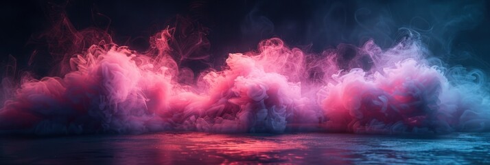 Pink and Blue Smoke Abstract