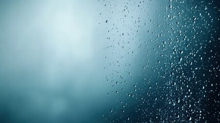 Obraz premium Slow-motion rain design. Misty water droplets create a tranquil, abstract background.