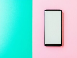 Sleek Smartphone Mockup on Colorful Background for National Download Day, New Years, and Christmas Celebrations