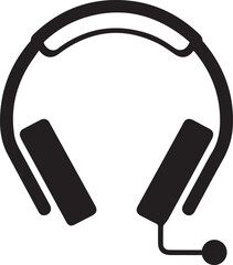 Headphone Silhouette icon vector illustration