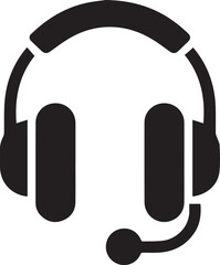 Headphone Silhouette icon vector illustration