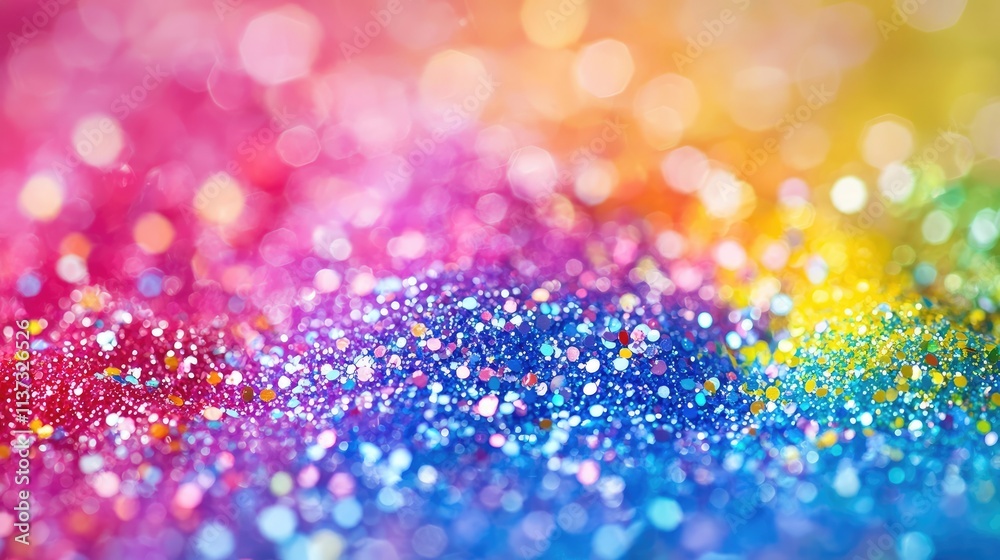 Poster a striking image capturing a vibrant burst of colorful powder in radiant splashes, perfect for creat