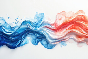 Fototapeta premium Abstract smoke background blending colors of blue and purple, creating a mystical and dreamlike atmosphere.