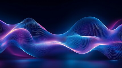 Obraz premium Abstract Waves of Light in Vibrant Colors with Smooth Flowing Patterns for Backgrounds and Designs