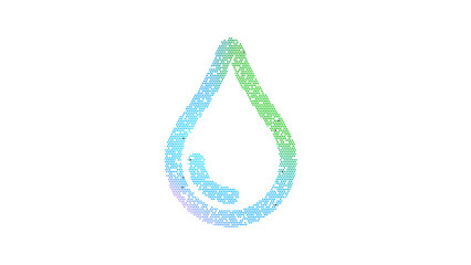 Icon tint is made up of LED square shapes. There are bright diodes and there are black dead diodes