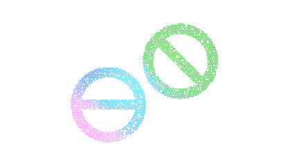 Icon tablets is made up of LED square shapes. There are bright diodes and there are black dead diodes