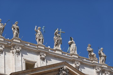Marble statues in the Vatican