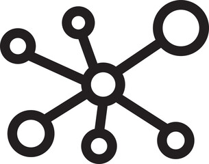 Fototapeta premium Network Chart Line Icon 