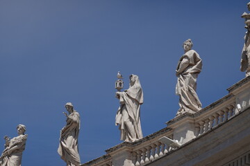 Marble statues in the Vatican