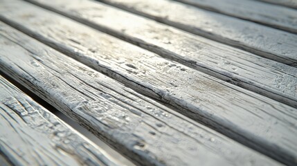 Fototapeta premium This high-quality image features a textured white wooden plank background, perfect for various creative projects, photography, and rustic-themed designs. Ideal for minima