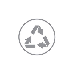 recycle symbol icon in white background