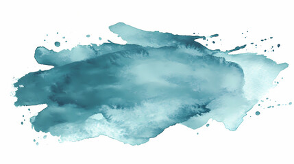 Obraz premium Soft aquamarine watercolor brushstrokes in a peaceful ocean scene , calming sea, natural hues, brushstroke technique, oceanic colors, fluid movement. Beryl. Illustration
