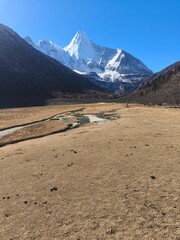 December 2024, Yading national nature reserve, Sichuan, China : Beautiful nature and landscapes...