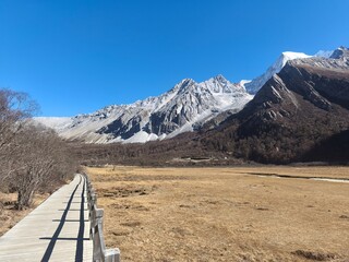 December 2024, Yading national nature reserve, Sichuan, China : Beautiful nature and landscapes...