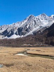 December 2024, Yading national nature reserve, Sichuan, China : Beautiful nature and landscapes...
