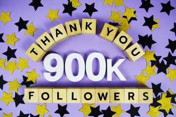 Thank You 900000, 900K Followers congratulation and celebration social media subscribers and followers