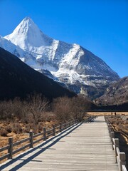 December 2024, Yading national nature reserve, Sichuan, China : Beautiful nature and landscapes...