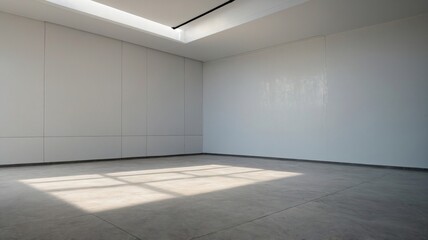 Fototapeta premium light white empty wall and smooth floor