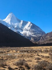 December 2024, Yading national nature reserve, Sichuan, China : Beautiful nature and landscapes...
