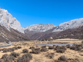 December 2024, Yading national nature reserve, Sichuan, China : Beautiful nature and landscapes...