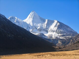 December 2024, Yading national nature reserve, Sichuan, China : Beautiful nature and landscapes...