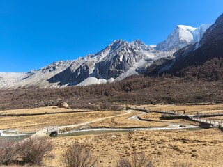 December 2024, Yading national nature reserve, Sichuan, China : Beautiful nature and landscapes...