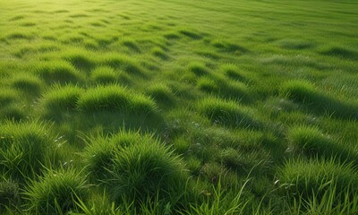 Beautiful hybrid grass lawn with mowing patterns, backyard, patterned, lawnmower