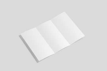 Blank Tri fold brochure Mockup