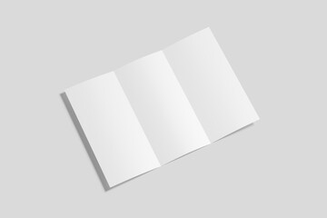 Blank Tri fold brochure Mockup