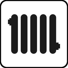 The icon of a flat battery for heating rooms.