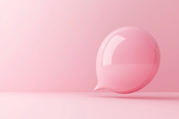 Glossy speech bubble with pink reflection