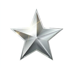Obraz premium Silver Star Illustration Transparent Image