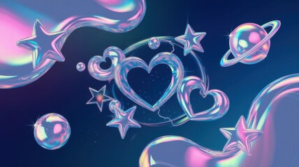 abstract background Holo 3D Abstract Shape