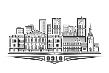 Obraz premium Vector illustration of Oslo