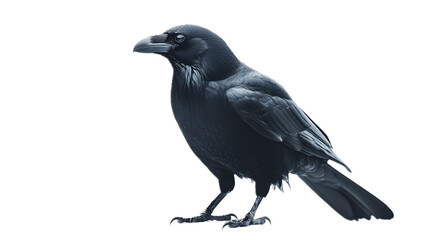 Black crow on a transparent background. isolated background.