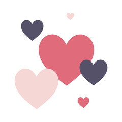 シンプルなハートのイラスト素材