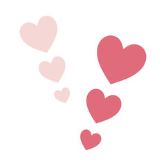 シンプルなハートのイラスト素材