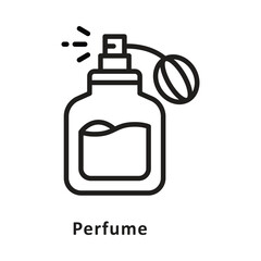 Perfume Vector Outline Icon. Eps 10 File