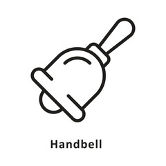 Handbell Vector Outline Icon. Eps 10 File