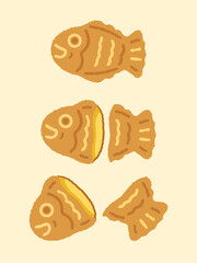 Korean winter snack Bungeoppang fish shaped bun