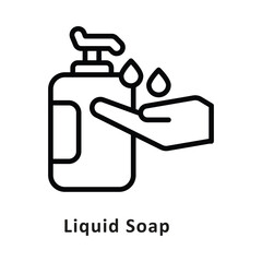 Liquid Soap Vector Outline Icon. Eps 10 File